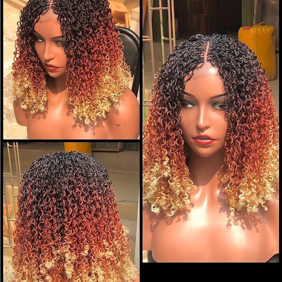 Elegant Blonde Braided Wigs - Picture 7 of 8